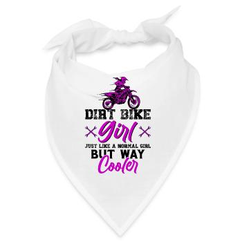 Motocross Mädchen - Bandana - Weiß - Vorne