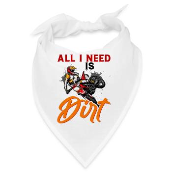 Motocross Mädchen Motocross Frau Offroad Motorrad - Bandana - Weiß - Vorne