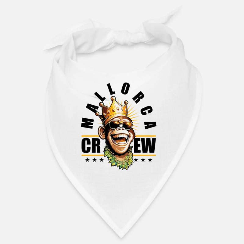 Mallorca Crew König Affe Party Spruch Bandana