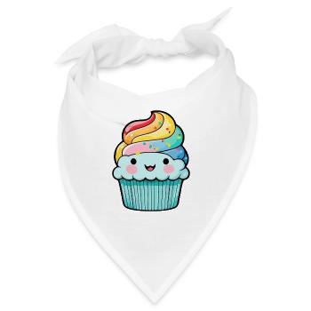 Cupcake Comic Muffin Kuchen - Bandana - Weiß - Vorne