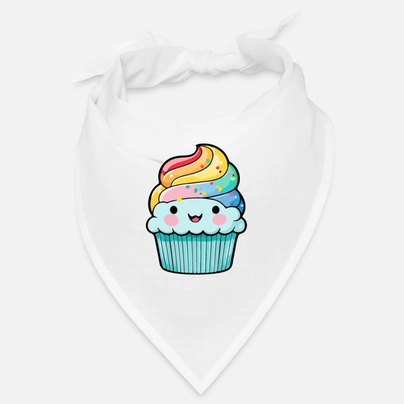 Cupcake Comic Muffin Cake - Bandana - blanc