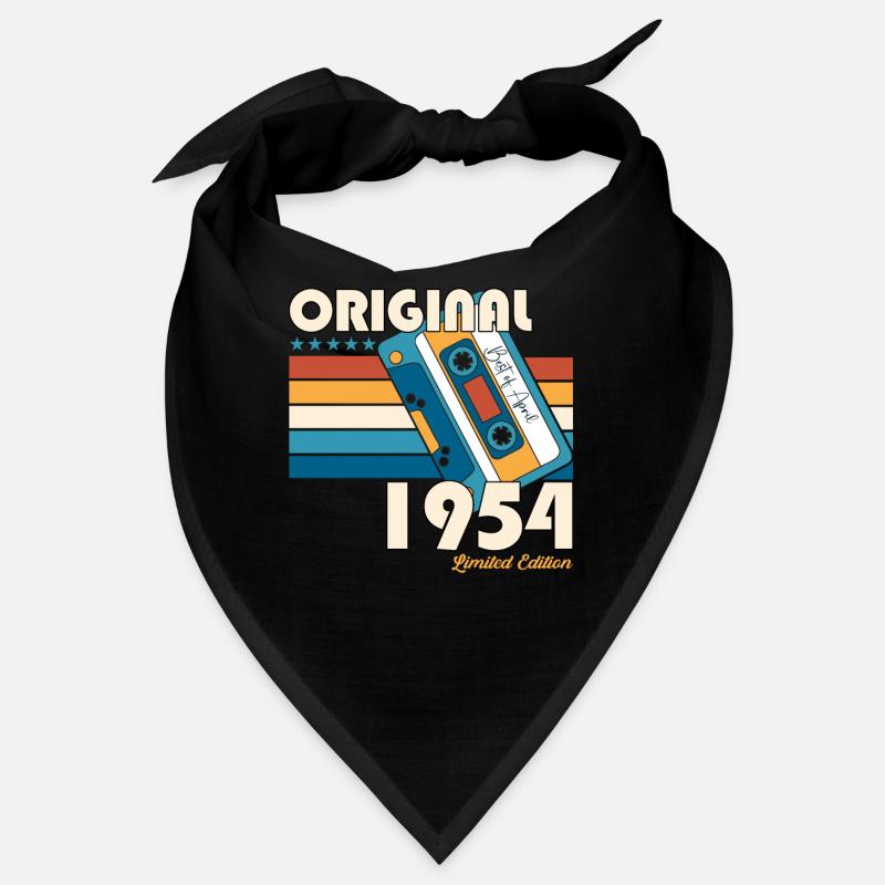 69th birthday man April Born 1954 Cassette Bandana