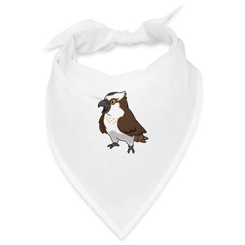 Kawaii Fischadler - Bandana - Weiß - Vorne