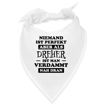 Dreher Fun Spruch Drehmaschinen Dreher Geschenk - Bandana - Weiß - Vorne