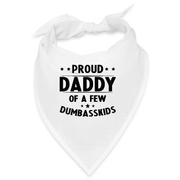 Stolzer Vater einiger dummer Kinder - Bandana - Weiß - Vorne
