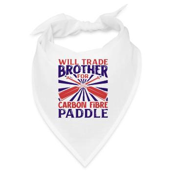 Handle Bruder für Carbon Paddel - Drachenboot - Bandana - Weiß - Vorne