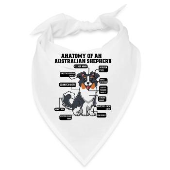 Australischer Schäferhund Aussie Dad Aussie Mom - Bandana - Weiß - Vorne