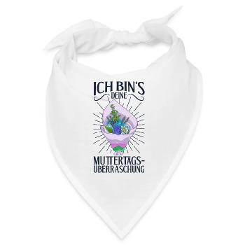 Blumenstrauß - Muttertag Überraschung - Bandana - Weiß - Vorne