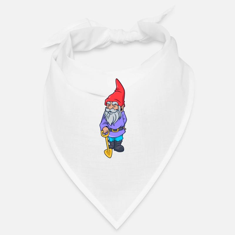 Gartenzwerg mit Schaufel Bandana