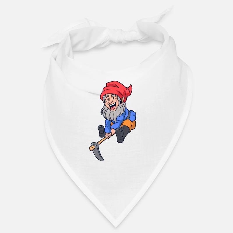 Gartenzwerg mit Hacke Bandana