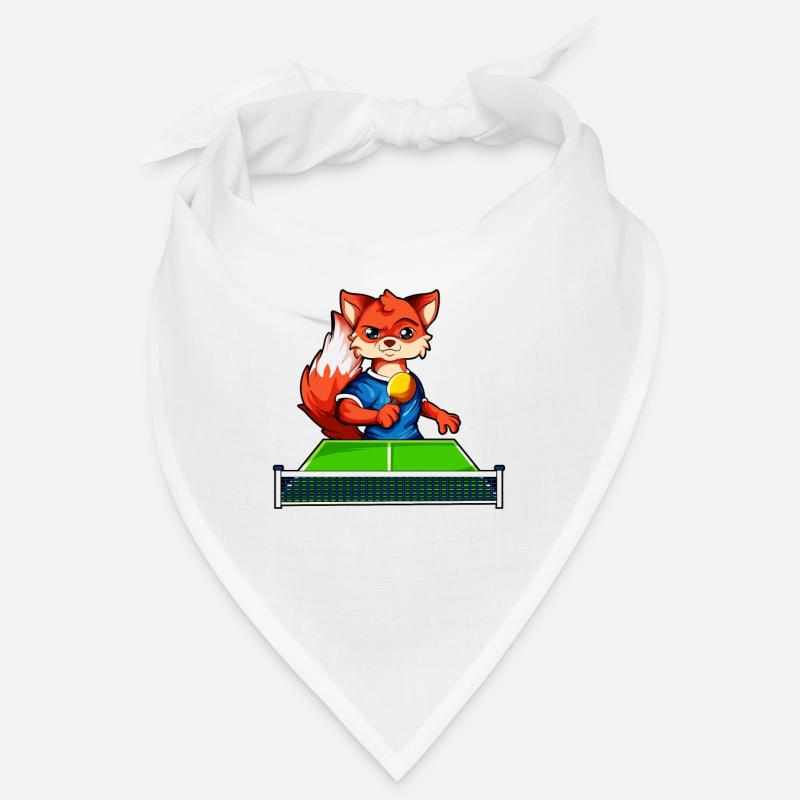 Cartoon fox playing table tennis Bandana