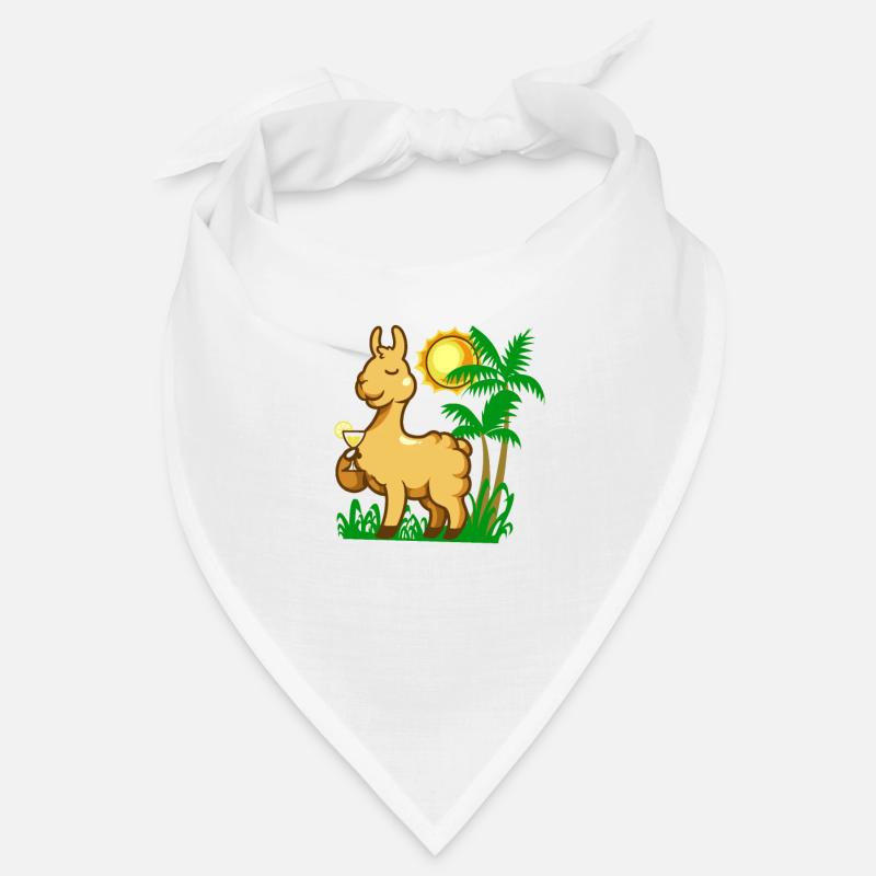 Comic Lama genießt einen Cocktail Bandana