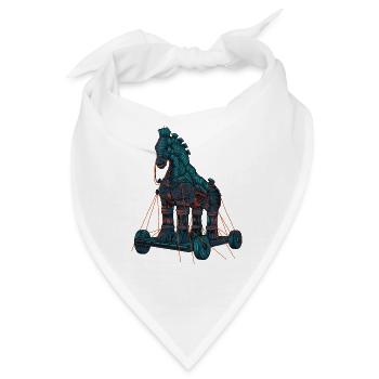 Trojanisches Pferd - Bandana - Weiß - Vorne