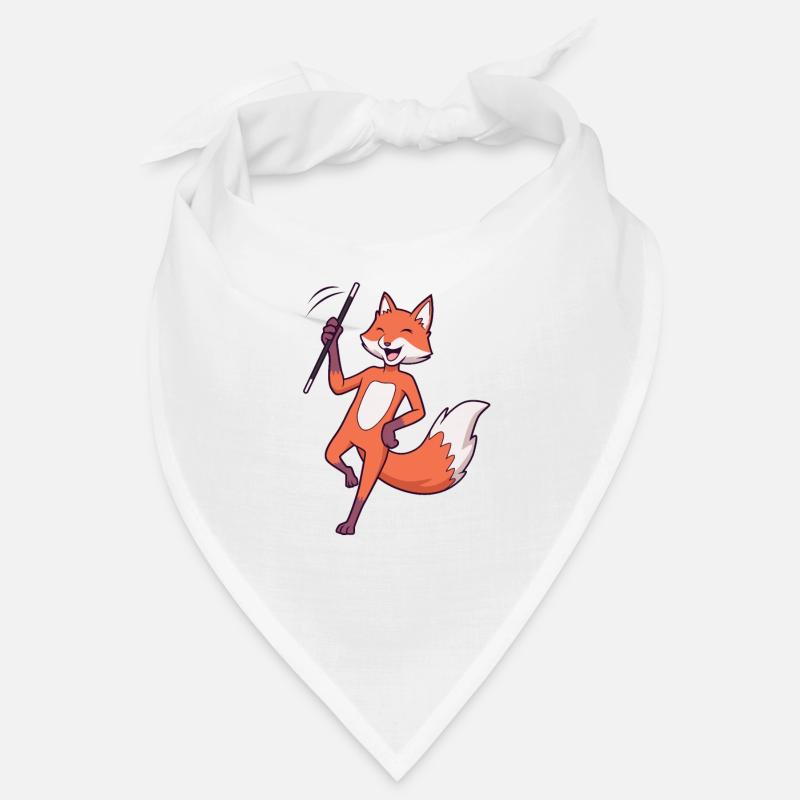 Comic fox twirling Bandana