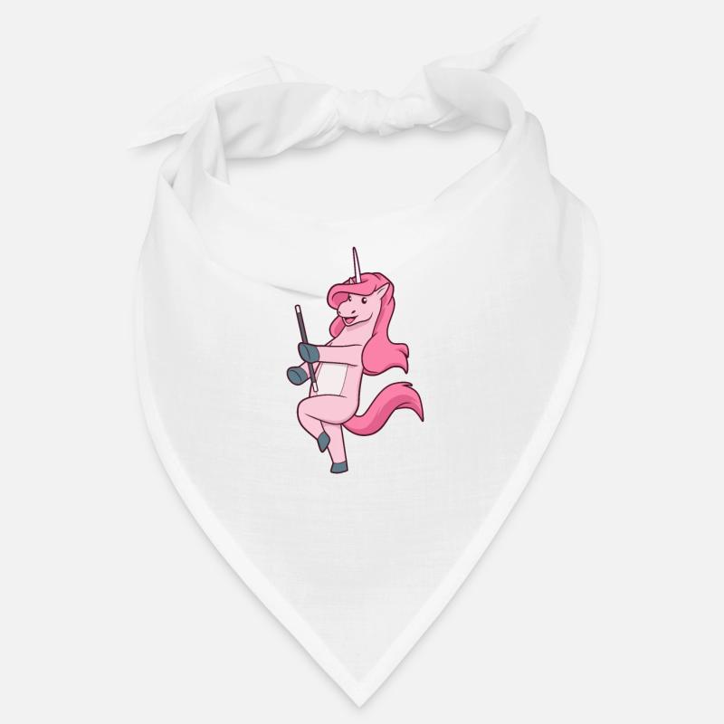 Comic Einhorn beim Twirling Bandana