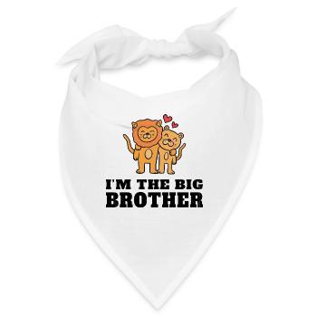 Ich bin der große Bruder - der zukünftige große Bruder - Bandana - Weiß - Vorne