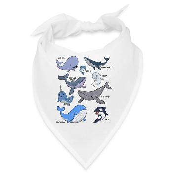 Viele verschiedene Walarten - Bandana - Weiß - Vorne