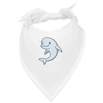 Kawaii Wal - Beluga - Bandana - Weiß - Vorne