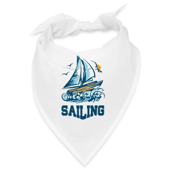 SAILING BOAT SAIL SHIP SEGELSCHIFF - Bandana - Weiß - Vorne