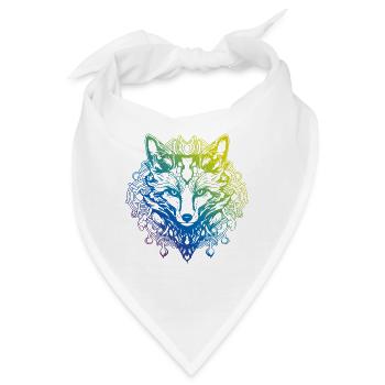Fuchs Mandala Boho - Bandana - Weiß - Vorne