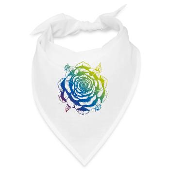 Rose Mandala Boho - Bandana - Weiß - Vorne