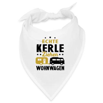 echte kerle ziehen wohnwagen - Bandana - Weiß - Vorne