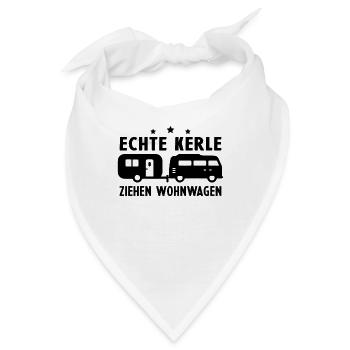 echte kerle ziehen wohnwagen - Bandana - Weiß - Vorne