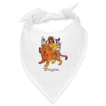 Hindu Gott - Durga - Bandana - Weiß - Vorne