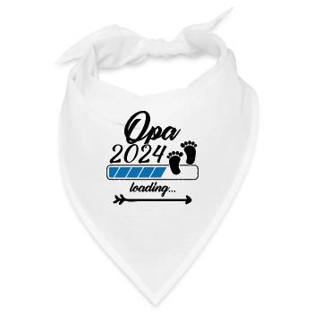 Opa in 2024 bitte warten - Bandana - Weiß - Vorne