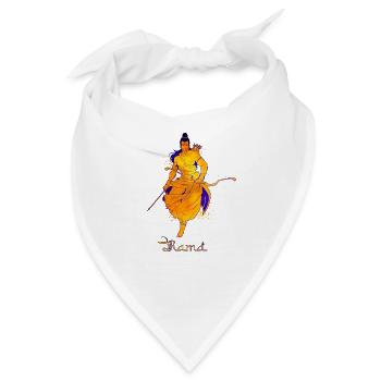 Hindu Gott - Rama - Bandana - Weiß - Vorne