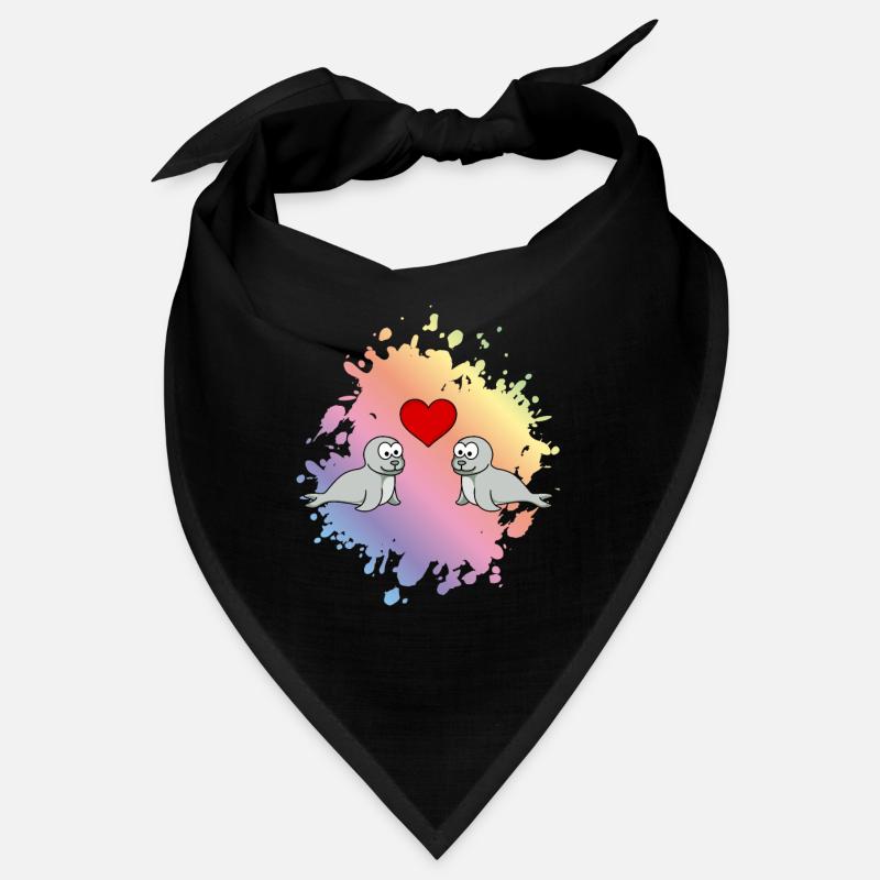 Robbe Tier Paar Liebe Bandana