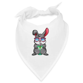 Comic Hase genießt einen Cocktail - Bandana - Weiß - Vorne