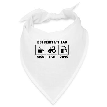 Der perfekte Tag eines Landwirts - Bandana - Weiß - Vorne