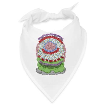Blumenbeet - Bandana - Weiß - Vorne