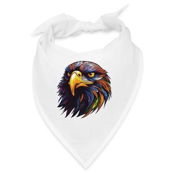 Adler Portrait - Bandana - Weiß - Vorne
