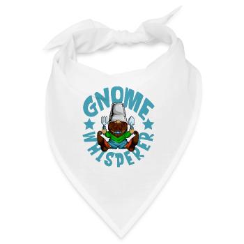 Gnom Flüsterer - Gartenzwerg - Bandana - Weiß - Vorne