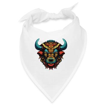 Bulle Portrait Taurus - Bandana - Weiß - Vorne