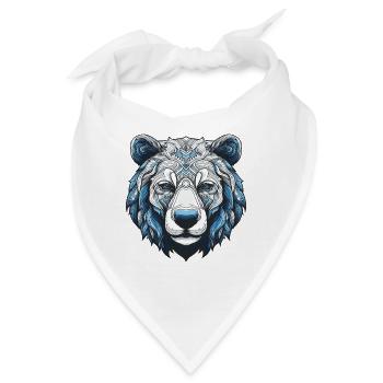 Eisbär Portrait Polar bär - Bandana - Weiß - Vorne