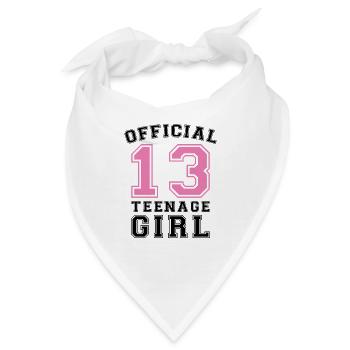 Geboren 13 Teen Jugend Jugendlich - Bandana - Weiß - Vorne