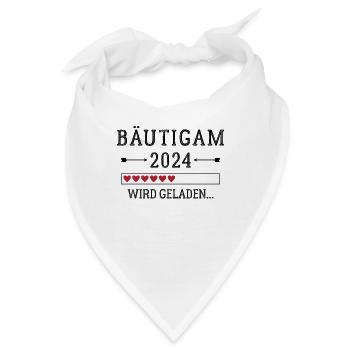Bräutigam 2024 Verlobung Bräutigam zu sein - Bandana - Weiß - Vorne