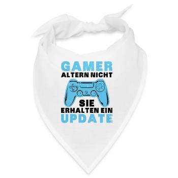 Gamer Altern Nicht Sie Erhalten Ein Update Zocker - Bandana - Weiß - Vorne