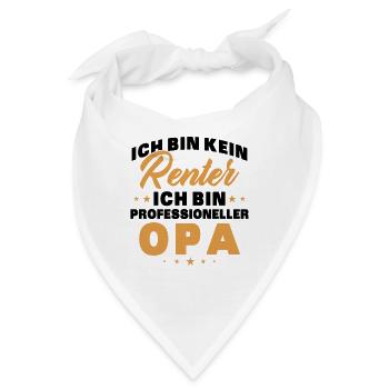 Ich Bin Kein Rentner Ich Bin Professioneller Opa - Bandana - Weiß - Vorne