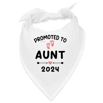 Beförderzur Tante 2024 Pregnancy Announce - Bandana - Weiß - Vorne