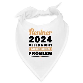 Rentner 2024 Rente Humor Ruhestand - Bandana - Weiß - Vorne
