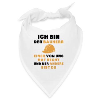 Bauherr Hausbau Hauskauf - Bandana - Weiß - Vorne