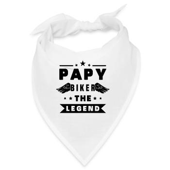 Opa Biker Biker Geschenk lustig Motorrad Opa - Bandana - Weiß - Vorne