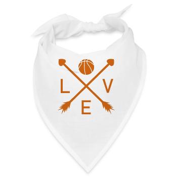 Basketball Game Love Heart Basketball Liebe Sport - Bandana - Weiß - Vorne
