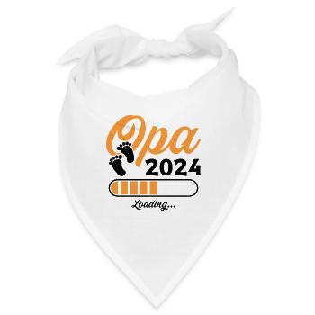 Werdender Opa 2024 Opa loading Geschenk Männer - Bandana - Weiß - Vorne