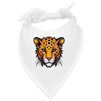 Gepard Kopf - Bandana - Weiß - Vorne