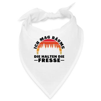 Ich Mag Bäume Die Halten Die Fresse - Bandana - Weiß - Vorne